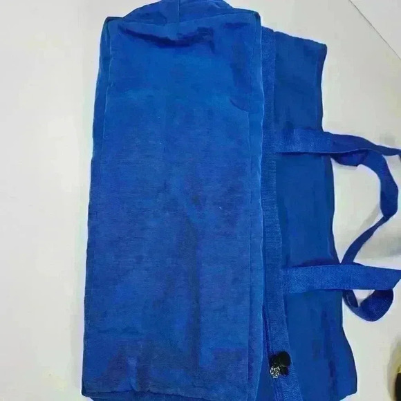 Disney Characters Nylon Tote Bag Carry On Blue Large MICKEY POOH GOOFY DONALD - Picture 2 of 8